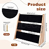 2-Tier Wood & Velvet Jewelry Set Display Stands ODIS-WH0329-79-2