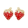 Brass Micro Pave Clear Cubic Zirconia Stud Earrings EJEW-F895-27C-01G-4