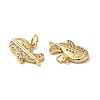 Rack Plating Brass Pave Cubic Zirconia Pendants KK-O142-29G-3
