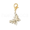 6Pcs 6 Colors Butterfly Alloy Enamel Pendant Decoration HJEW-JM01012-4