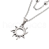 Stainless Steel Pendants Necklaces NJEW-U003-01H-P-1