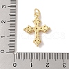 Rack Plating Brass Micro Pave Cubic Zirconia Pendants KK-Z047-08G-01-RS-3