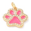 Real 18K Gold Plated Brass Micro Pave Cubic Zirconia Charms ZIRC-L100-085G-07-2