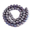 Electroplate Opaque Glass Beads Strands GLAA-T032-P8mm-AB15-2