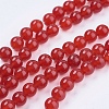 Natural White Jade Bead Strands X-G-R165-8mm-15-4