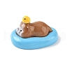 The Resin Otter Swimming Figurines Ornament DJEW-E015-02H-2