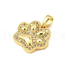 Brass Micro Pave Cubic Zirconia Pendants KK-R227-03G-2