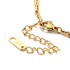 Butterfly Charm Double Layer Necklace with Clear Glass NJEW-G036-11G-4