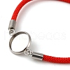 Milan Cord & 304 Stainless Steel Bracelets Making MAK-H004-02C-P02-2