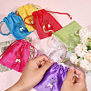 CHGCRAFT 6Pcs 6 Colors Rectangle Cloth Packing Pouches ABAG-CA0001-15-4