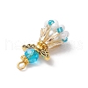Faceted Glass Pendants PALLOY-MZ00586-05-4