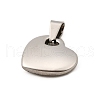 Heart 304 Stainless Steel Pendants STAS-M121-13P-2