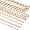 Olycraft 60Pcs 2 Style Candlenut Wood Sticks WOOD-OC0002-27-1
