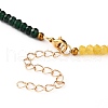 Dyed Natural Malaysia Jade Beads Jewelry Sets SJEW-JS01162-4