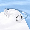 Brass Open Cuff Bangles for Women BJEW-R024-01P-3