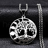 304 Stainless Steel Box Chain Necklaces NJEW-C042-02P-1