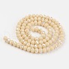 Electroplate Opaque Solid Color Glass Beads Strands X1-EGLA-A034-P8mm-L14-2