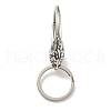 Tibetan Style 316 Surgical Stainless Steel Fittings with 304 Stainless Steel Key Ring FIND-Q101-20AS-1
