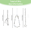 SUPERFINDINGS 3Pcs 3 Styles Resin with Plastic Mobile Strap HJEW-FH0001-65-2