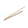Brass Rhinestone Chain Tassel Big Pendants KK-P227-02G-3