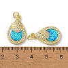 Brass Micro Pave Cubic Zirconia Pendants KK-A197-19G-3