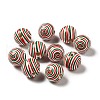 Christmas Theme Printed Natural Wooden Beads WOOD-L020-A06-1