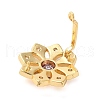 Brass Micro Pave Clear Cubic Zirconia Fold Over Clasps KK-G505-08G-2
