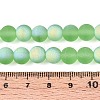Frosted Transparent Glass Beads Strands GLAA-T032-T8mm-MBB17-4