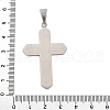 304 Stainless Steel Rhinestone Pendants STAS-G346-47C-P-3