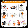 SUNNYCLUE 60Pcs 10 Styles Halloween Opaque Resin Decoden Cabochons RESI-SC0005-71B-2
