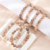 Natural Sunstone Stretch Bracelets BJEW-E373-10mm-04-3