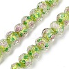 Handmade Foil Lampwork Beads Strands FOIL-S136-001H-1