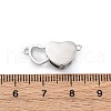 Brass Micro Pave Clear Cubic Zirconia Box Clasps KK-C075-24P-3