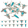  14Pcs 7 Styles Synthetic Turquoise Pendants FIND-TA0003-06-1