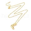 Brass Micro Pave Clear Cubic Zirconia Pendant Necklaces NJEW-Z038-01G-L-1