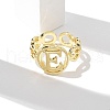 Brass Open Cuff Rings for Women RJEW-K289-01G-E-3