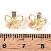 Transparent Electroplate Glass Bead Caps EGLA-N015-01C-3
