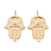 Brass Micro Pave Clear Cubic Zirconia Pendants KK-S356-539G-NF-1