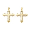 Brass Micro Pave Cubic Zirconia Pendants KK-R229-10G-F-1