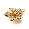 Brass Micro Pave Clear Cubic Zirconia Pendants KK-U065-02A-G-2
