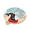 Alloy Enamel Pendants ENAM-B051-02KCG-01-3