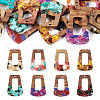 16Pcs 8 Colors Transparent Resin & Walnut Wood Pendants RESI-TA0001-97-1