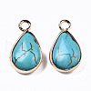 Synthetic Turquoise Pendants G-S359-279A-2