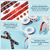 HOBBIESAY 6 Rolls 6 Styles Polyester Basketball Printed Grosgrain Ribbon OCOR-HY0001-18-5