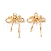 Brass Micro Pave Clear Cubic Zirconia Pendants KK-S376-17B-G-1