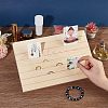 7-Slot Wooden Place Card Display Stands ODIS-WH0029-52A-4
