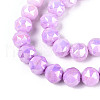 Electroplate Glass Beads Strands GLAA-N010-10mm-07-2