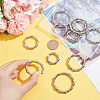   16Pcs 4 Styles Zinc Alloy Spring Gate Rings FIND-PH0007-92-3