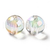 Two Tone UV Plating Rainbow Iridescent Acrylic Beads TACR-D010-03A-01-2