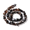 Dyed & Heated Natural Black Agate Beads Strands G-A208-04-3